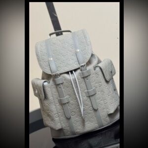 Gray Monogram Backpack